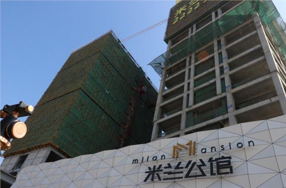 數(shù)碼彩斬獲廣東龍江利保米蘭公館116000平方外墻新建工程